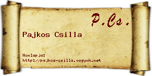 Pajkos Csilla névjegykártya